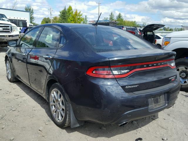 1C3CDFCH2DD214643 - 2013 DODGE DART LIMIT GRAY photo 3