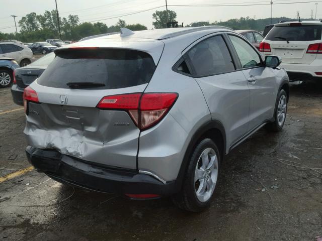 3CZRU6H74GM741110 - 2016 HONDA HR-V EXL SILVER photo 4