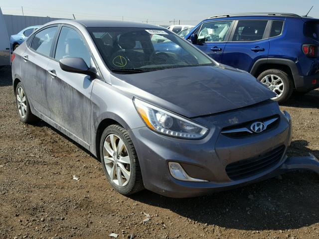 KMHCU4AE6EU757418 - 2014 HYUNDAI ACCENT GLS CHARCOAL photo 1