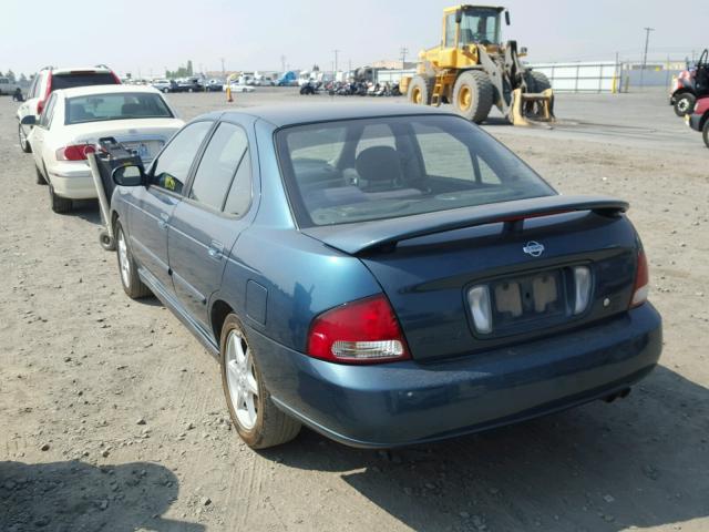 3N1BB51D51L119378 - 2001 NISSAN SENTRA SE BLUE photo 3