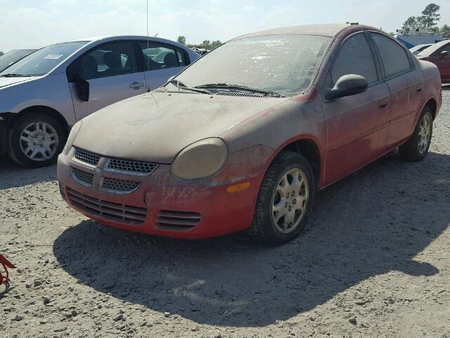 1B3ES56CX5D247560 - 2005 DODGE NEON SXT RED photo 2