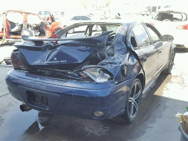 1G2NE52F54C241227 - 2004 PONTIAC GRAND AM BLUE photo 4