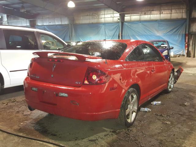 1G2AN15B777116498 - 2007 PONTIAC G5 GT RED photo 4