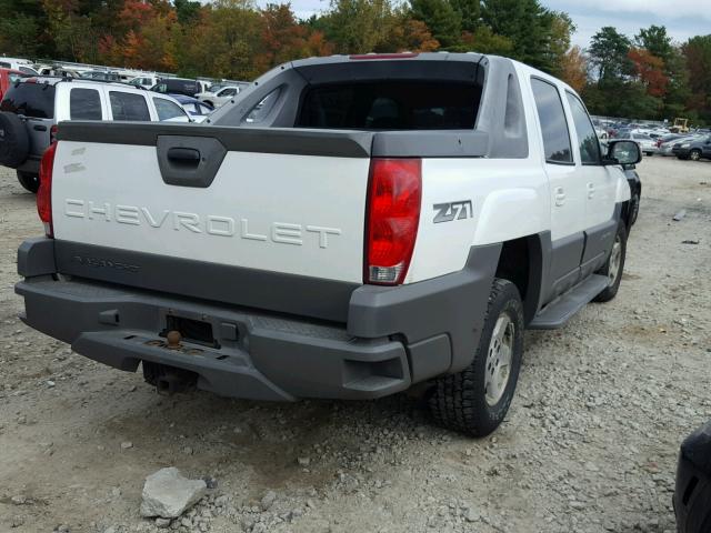 3GNEK13T02G267043 - 2002 CHEVROLET AVALANCHE WHITE photo 4