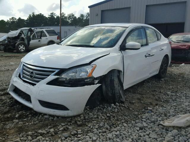 3N1AB7AP2FY263949 - 2015 NISSAN SENTRA S WHITE photo 2