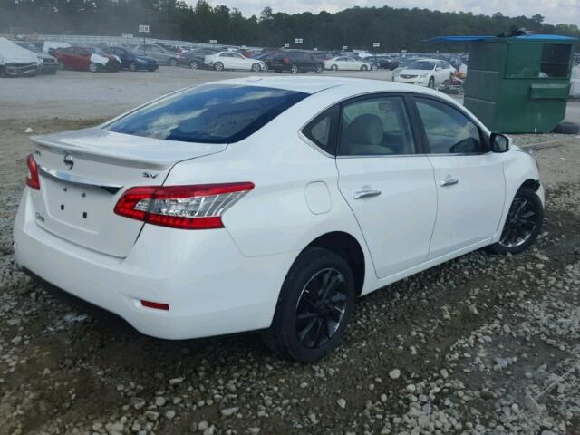 3N1AB7AP2FY263949 - 2015 NISSAN SENTRA S WHITE photo 4