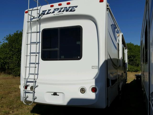 4YDF34923CE780738 - 2012 KEYSTONE ALPINE WHITE photo 4