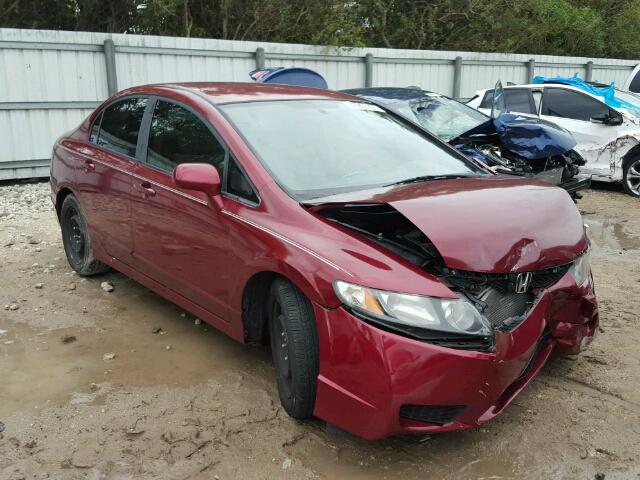 2HGFA1F52BH544631 - 2011 HONDA CIVIC LX RED photo 1