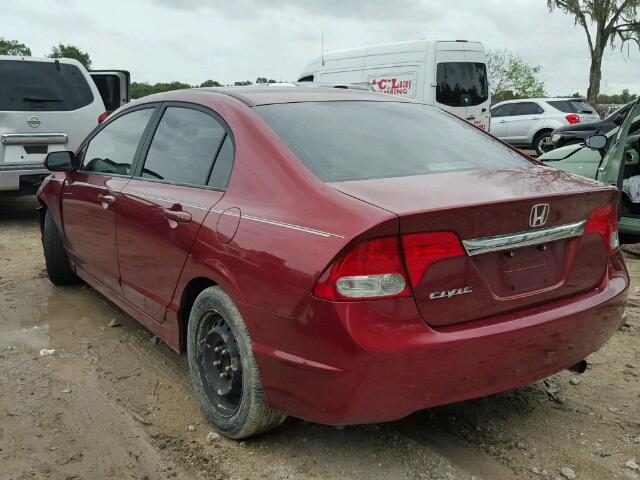 2HGFA1F52BH544631 - 2011 HONDA CIVIC LX RED photo 3