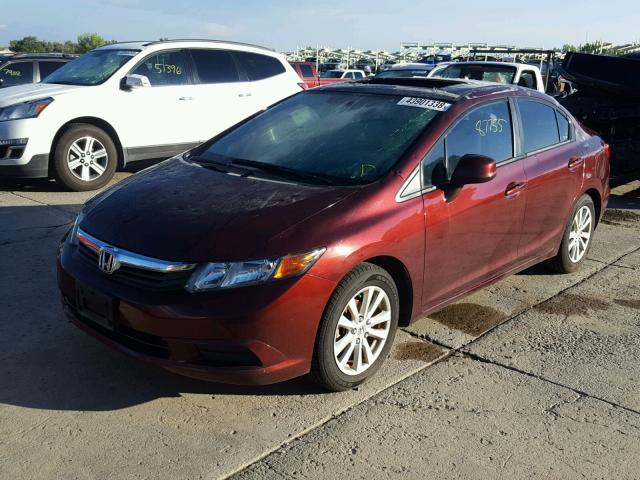 19XFB2F9XCE073247 - 2012 HONDA CIVIC EXL 栗色 照片 2