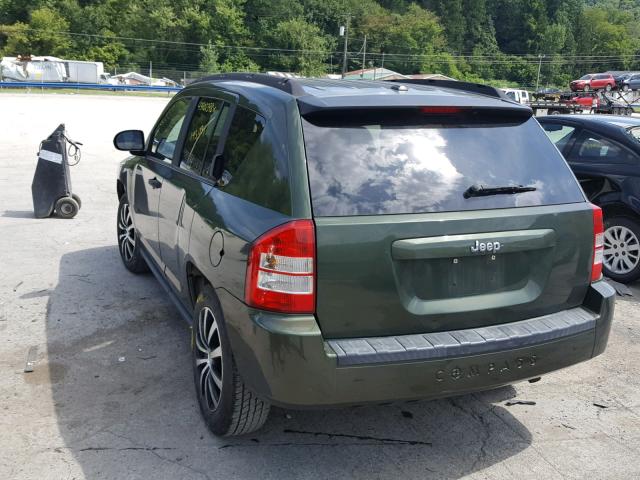 1J8FT47WX7D204545 - 2007 JEEP COMPASS GREEN photo 3