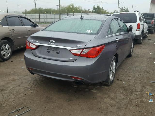 5NPEC4AB5BH289743 - 2011 HYUNDAI SONATA GRAY photo 4