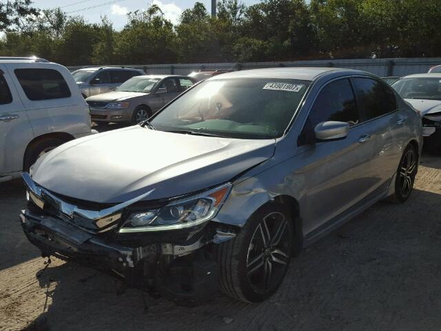 1HGCR2F59GA130950 - 2016 HONDA ACCORD SPO SILVER photo 2