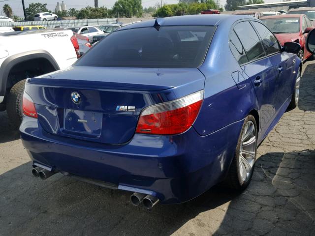 WBSNB93526B581731 - 2006 BMW M5 BLUE photo 4