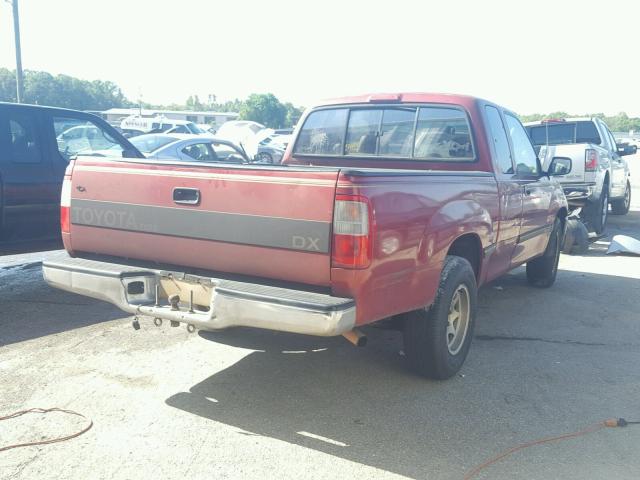 JT4VD12E4S0011997 - 1995 TOYOTA T100 XTRAC RED photo 4