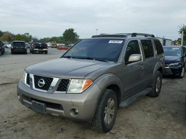 5N1AR18U37C614939 - 2007 NISSAN PATHFINDER BEIGE photo 2