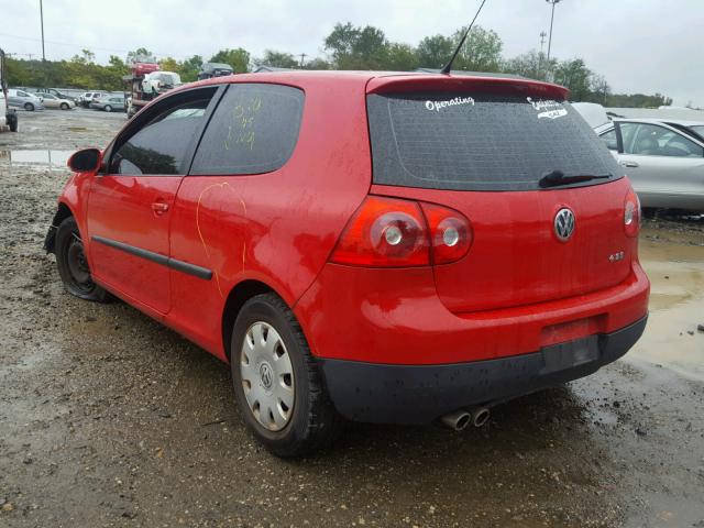 WVWBS71K67W266920 - 2007 VOLKSWAGEN RABBIT RED photo 3