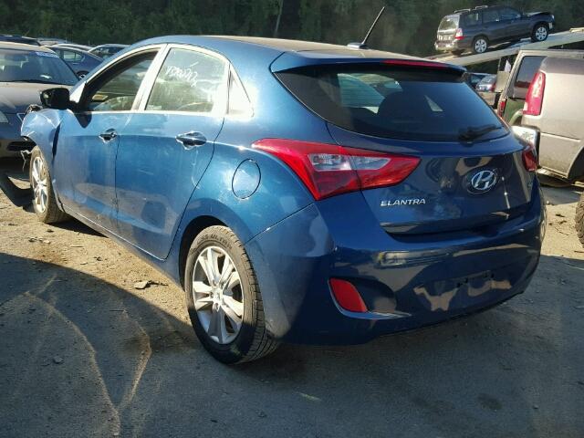 KMHD35LHXEU214951 - 2014 HYUNDAI ELANTRA GT BLUE photo 3