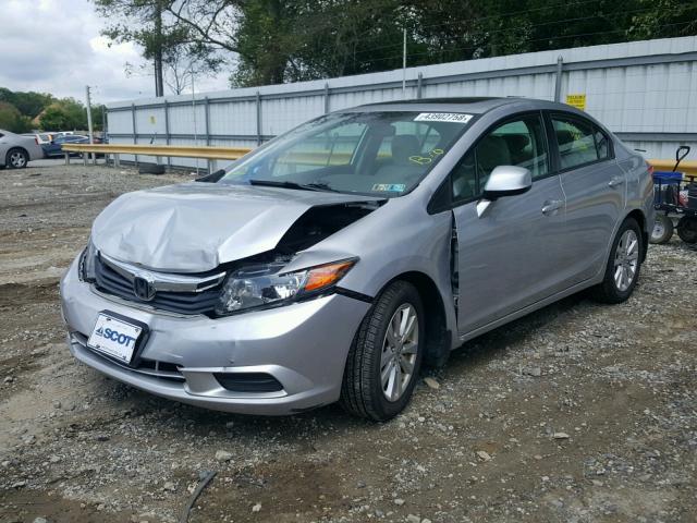 19XFB2F97CE333071 - 2012 HONDA CIVIC EXL ვერცხლისფერი ფოტო 2