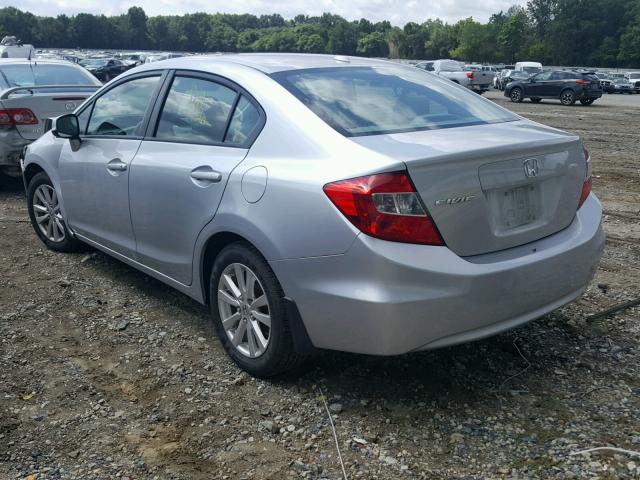 19XFB2F97CE333071 - 2012 HONDA CIVIC EXL ვერცხლისფერი ფოტო 3