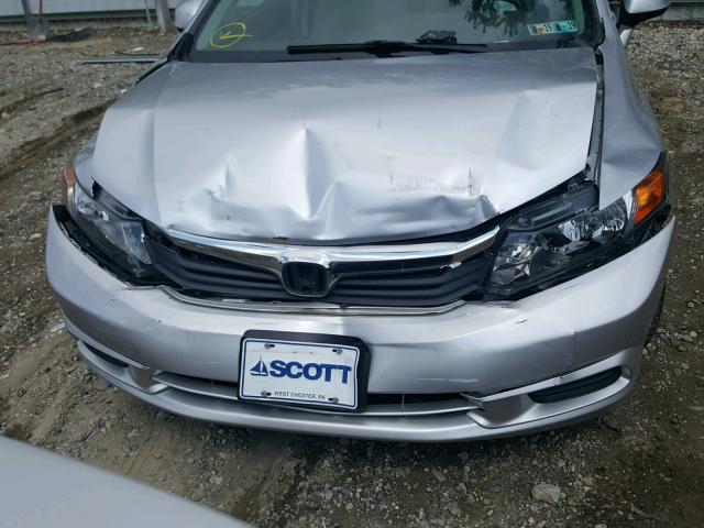19XFB2F97CE333071 - 2012 HONDA CIVIC EXL ვერცხლისფერი ფოტო 7