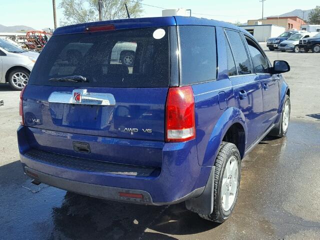 5GZCZ63446S871581 - 2006 SATURN VUE BLUE photo 4