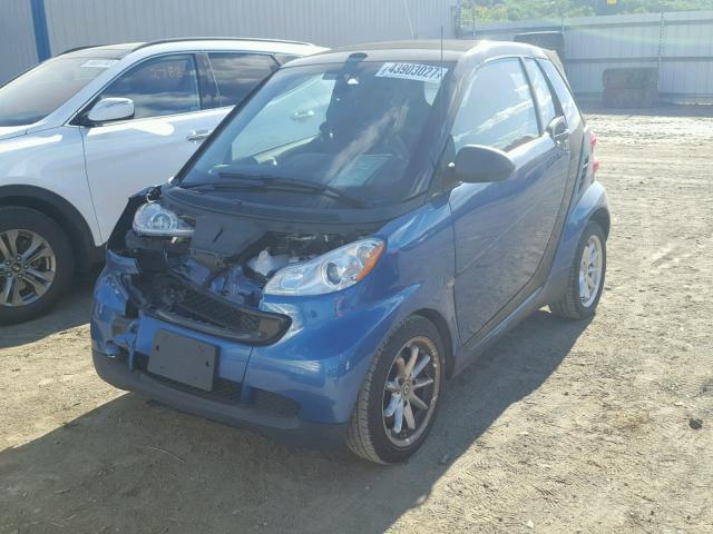 WMEEK31X19K218187 - 2009 SMART FORTWO PAS BLUE photo 2