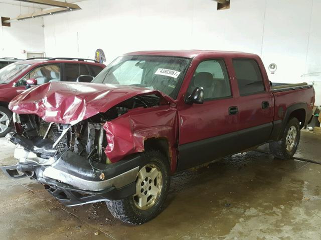 2GCEK13T551379844 - 2005 CHEVROLET SILVERADO BURGUNDY photo 2