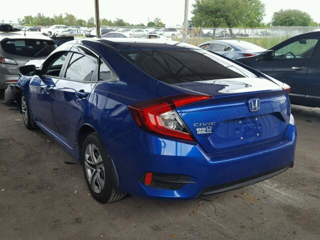 19XFC2F50GE096620 - 2016 HONDA CIVIC BLUE photo 3