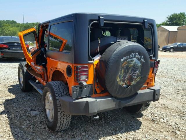 1C4AJWAG2CL283066 - 2012 JEEP WRANGLER S ORANGE photo 3