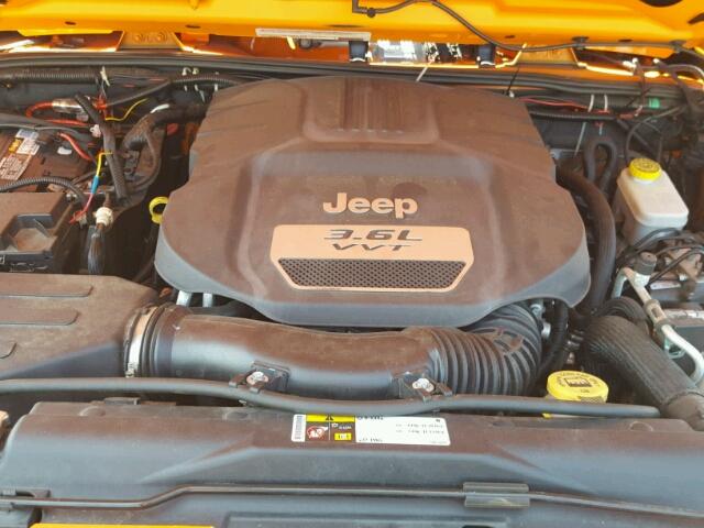 1C4AJWAG2CL283066 - 2012 JEEP WRANGLER S ORANGE photo 7