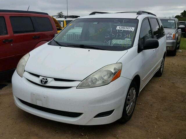 5TDZK23C29S231334 - 2009 TOYOTA SIENNA CE WHITE photo 2