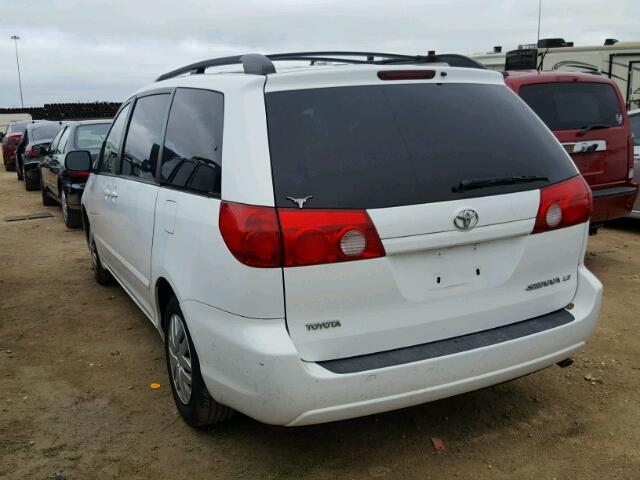 5TDZK23C29S231334 - 2009 TOYOTA SIENNA CE WHITE photo 3