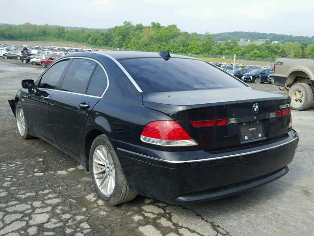 WBAGN63535DS57659 - 2005 BMW 745 LI BLACK photo 3