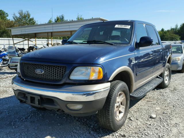 1FTRW08L62KC06399 - 2002 FORD F150 SUPER BLUE photo 2