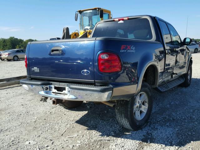 1FTRW08L62KC06399 - 2002 FORD F150 SUPER BLUE photo 4