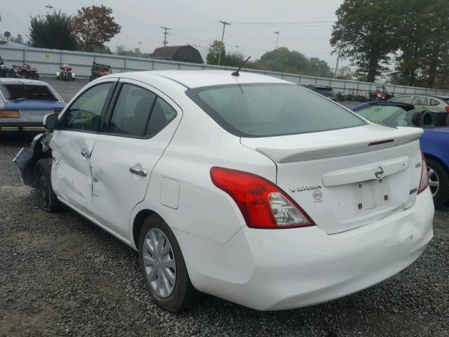 3N1CN7AP4EL856790 - 2014 NISSAN VERSA S WHITE photo 3