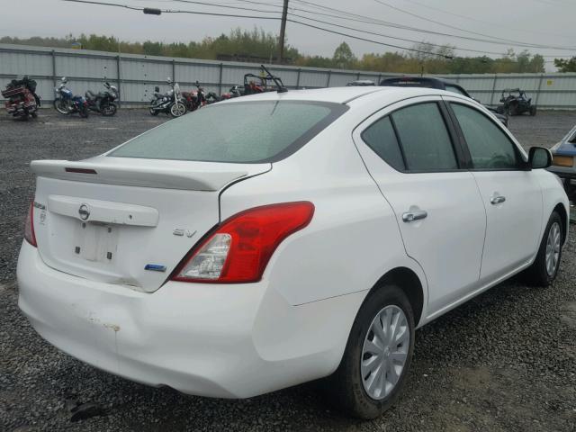 3N1CN7AP4EL856790 - 2014 NISSAN VERSA S WHITE photo 4