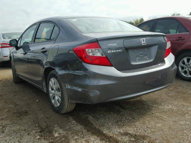 19XFB2F5XCE062620 - 2012 HONDA CIVIC CHARCOAL photo 3