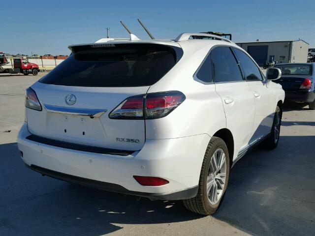 2T2ZK1BA7FC154356 - 2015 LEXUS RX WHITE photo 4