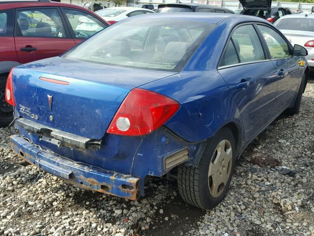 1G2ZF58B374186357 - 2007 PONTIAC G6 VALUE L BLUE photo 4