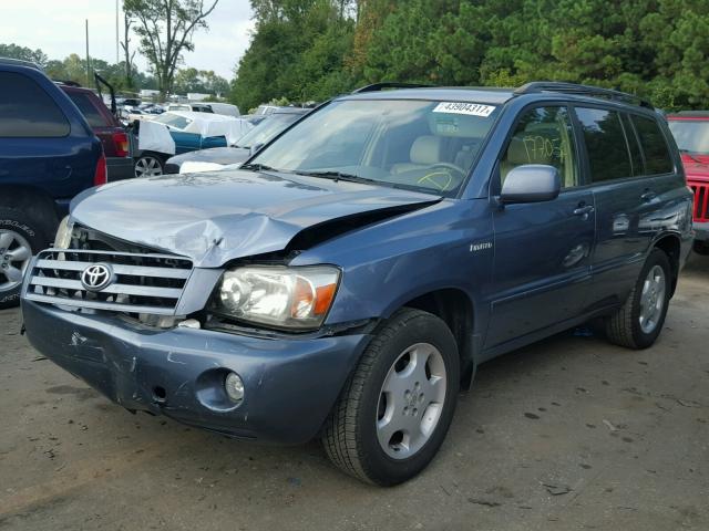 JTEDP21A240039576 - 2004 TOYOTA HIGHLANDER BLUE photo 2