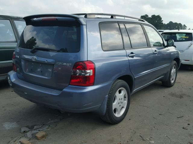 JTEDP21A240039576 - 2004 TOYOTA HIGHLANDER BLUE photo 4