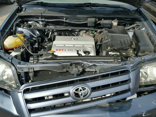 JTEDP21A240039576 - 2004 TOYOTA HIGHLANDER BLUE photo 7