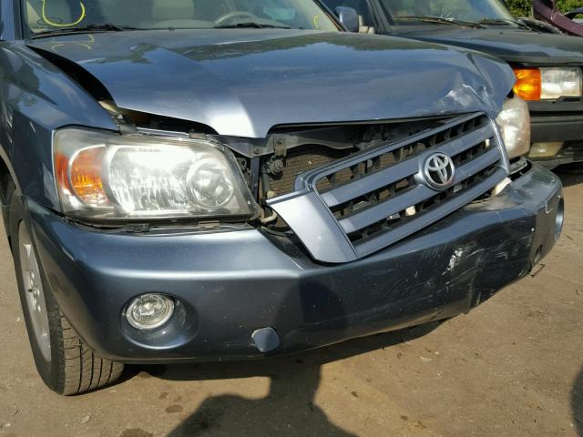 JTEDP21A240039576 - 2004 TOYOTA HIGHLANDER BLUE photo 9