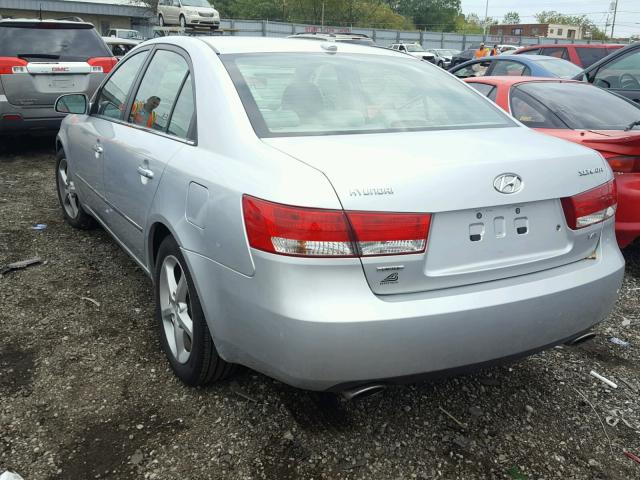 5NPEU46F28H306371 - 2008 HYUNDAI SONATA SE SILVER photo 3