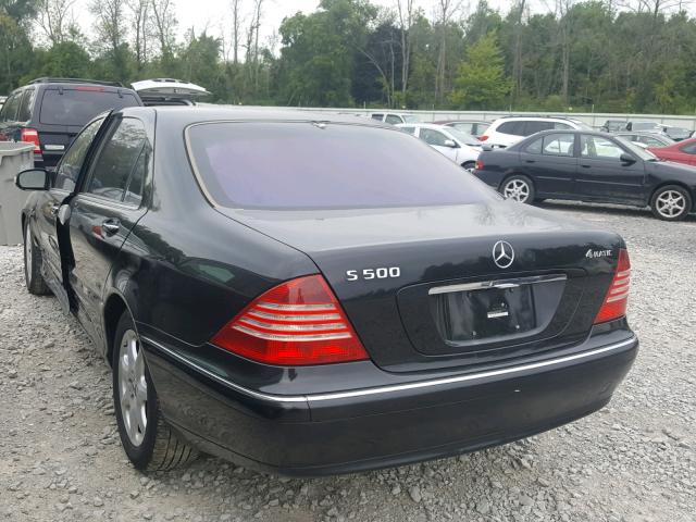 WDBNG84J43A377768 - 2003 MERCEDES-BENZ S 500 4MAT BLACK photo 3