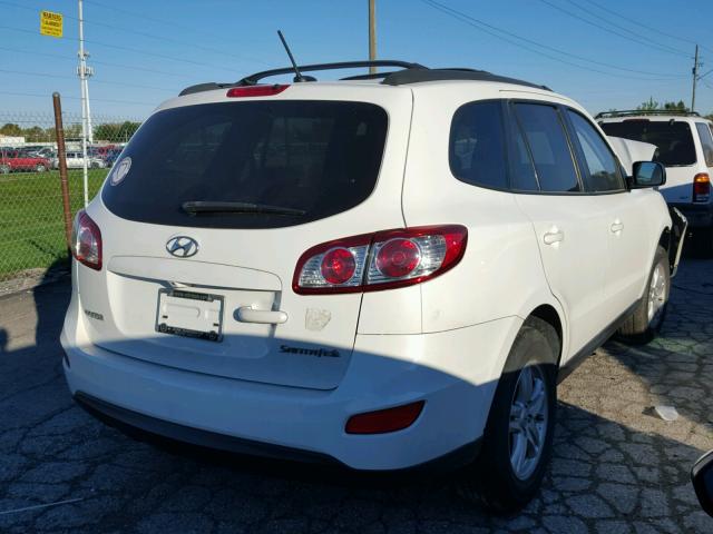 5NMSG3AB6AH387662 - 2010 HYUNDAI SANTA FE WHITE photo 4