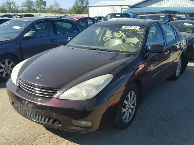 JTHBF30G825003738 - 2002 LEXUS ES 300 MAROON photo 2