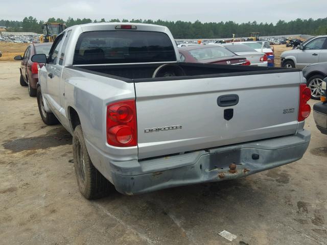 1D7HE22K77S184162 - 2007 DODGE DAKOTA ST SILVER photo 3